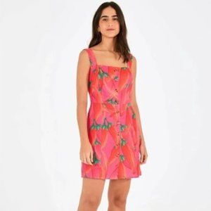 Farm Rio Apimenta Pepper Print Linen Mini Dress